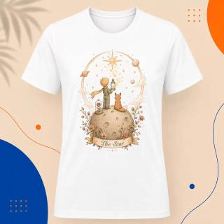 Pánské tričko - The Star - Hvězda - Tarot - Limitovaná edice - Malý princ X Tarot (Srpen)