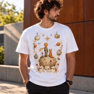Pánské tričko - The World - Svět - Tarot - Limitovaná edice - Malý princ X Tarot (Srpen)