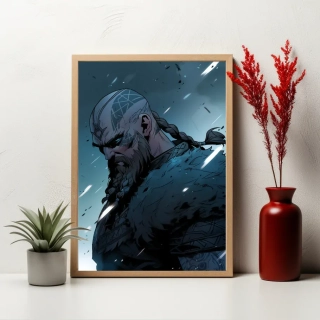 Plakát - Viking v temné noci   