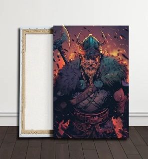 Obraz - Vikingové u ohně