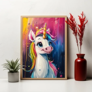 Plakát - Duhový jednorožec