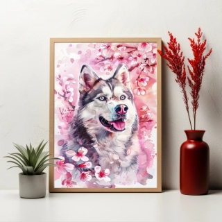 Plakát - Šťastný Husky