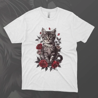 Pánské tričko - Rose Kitten