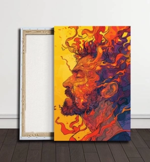 Párový obraz - Ohnivý muž