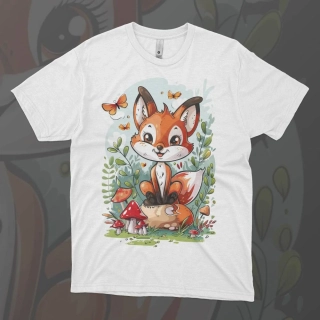 Pánské tričko - Lesní hravá liška
