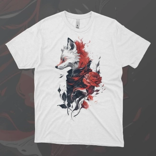 Pánské tričko - Růže a liška