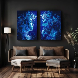 Set párových obrazů: Hades a Persefona (2 ks)