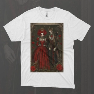 Pánské tričko - Král a královna srdcí – The King & Queen of Hearts