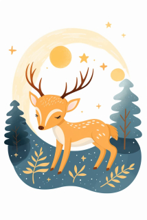 Plakát - Jelen pod měsíčním svitem