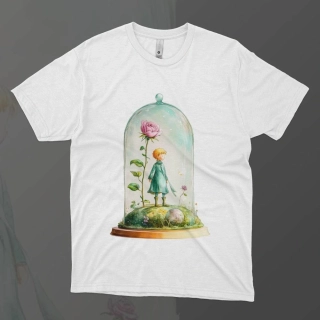 Pánské tričko - Růže v kupoli - Malý princ - Le petit prince