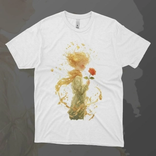 Dámské tričko - Růže ve větru - Malý princ - Le petit prince