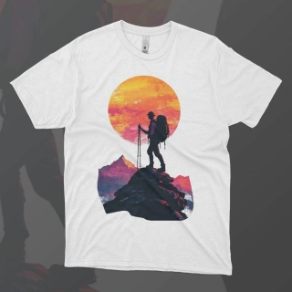 Pánské tričko -  Cestovatel s batohem - Svobodná příroda