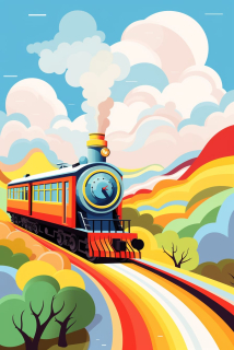 Obraz - Vláček do veselé krajiny