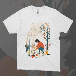 Dámské tričko - Sázení barevných snů - Svobodná příroda