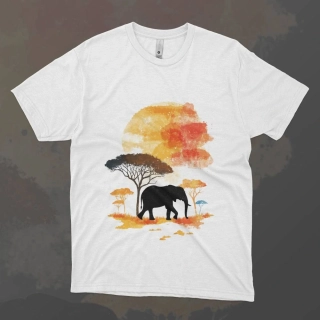 Dámské tričko - Slon v savaně - Svobodná příroda