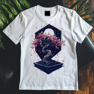 Dámské tričko - Bonsai pod červeným měsícem