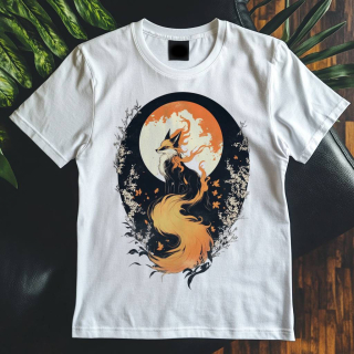 Dámské tričko - Kitsune ocasy v kruzích