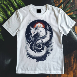 Dámské tričko - Kitsune ze stříbra měsíce