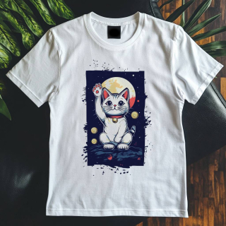 Pánské tričko - Maneki Neko na trůně