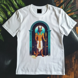 Pánské tričko - Anubis s berlou Ankhu