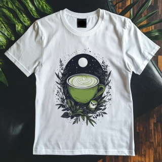 Dámské tričko - Matcha Tea hedvábný vír