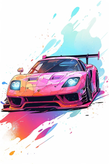 Obraz - Červená strhující jízda