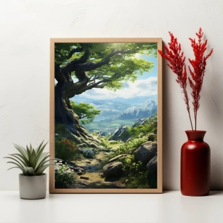 Plakát - Modrá pohádka v lese