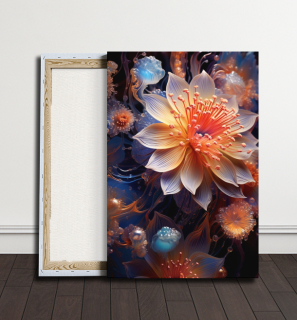 Obraz - Ohnivý zářící květ 