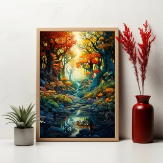 Plakát - Podzimní kouzlo na cestě 