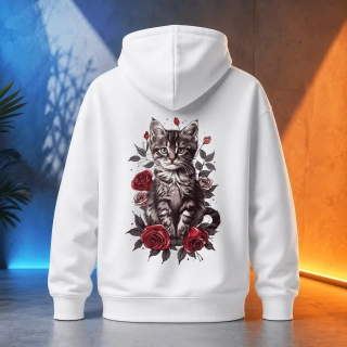 Unisex mikina - Rose Kitten