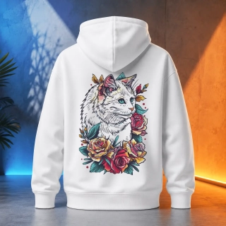 Unisex mikina - Petal Cat