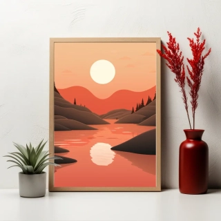 Plakát - Zář hor a západu