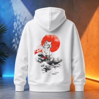 Unisex mikina - Měsíční liška