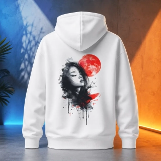 Unisex mikina - Japonka za úplňku
