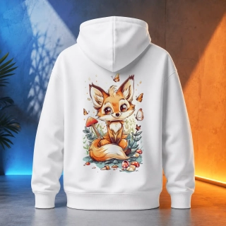 Unisex mikina - Zvědavá hravá liška