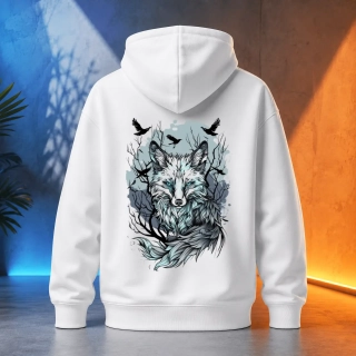 Unisex mikina - Temná přízračná liška