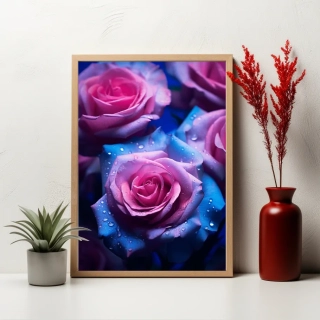 Plakát - Růžové tóny v Modrém světě