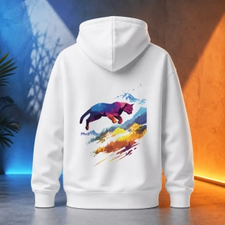 Unisex mikina - Divoká puma - Svobodná příroda
