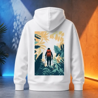 Unisex mikina - Hiker v lese - Svobodná příroda