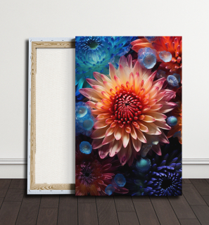 Obraz - Taneček červeného a modrého květu