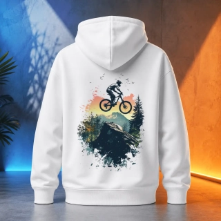 Unisex mikina - Skok bikerem - Svobodná příroda