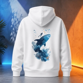 Unisex mikina - Volný potápěč - Svobodná příroda
