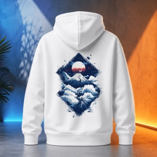 Unisex mikina - Fuji nad oblaky