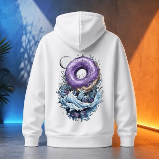 Unisex mikina - Donut fialové vlny