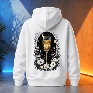Unisex mikina - Prosseco stoupající bublinky