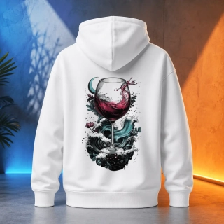 Unisex mikina - Víno přímořský večer