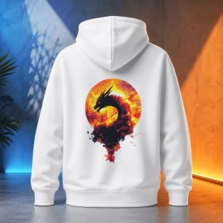Unisex mikina - Drak pixel hradba