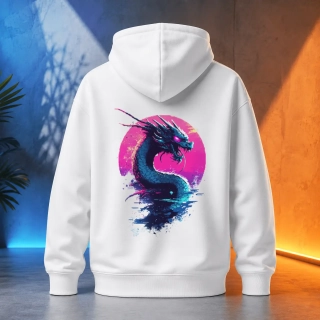 Unisex mikina - Drak pixel impuls