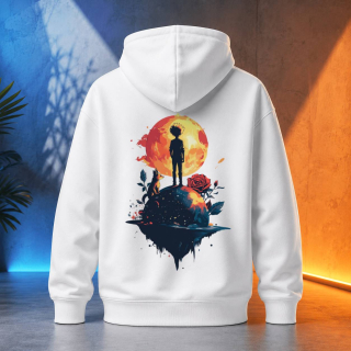 Unisex mikina - Stín a růže - Malý princ - Le petit prince