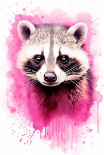 Obraz - Mýval v růžovém snu